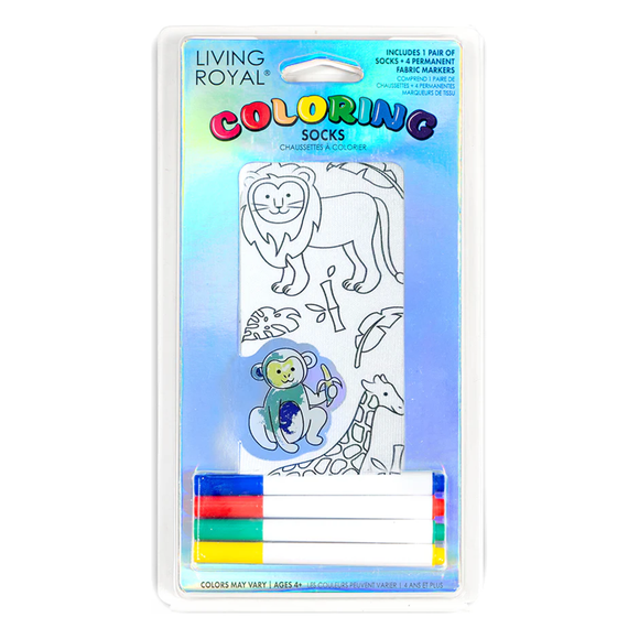 Living Royal Zoo Coloring Socks