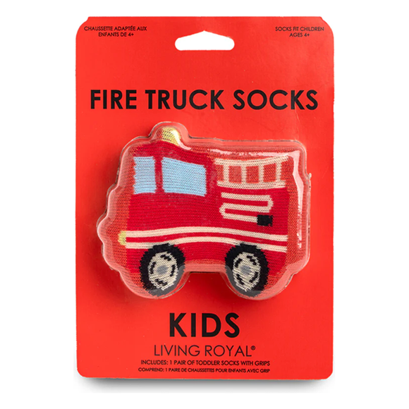 Living Royal Fire Truck 3D Socks