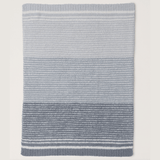Barefoot Dreams Cozy Chic Gradient Stripe Stroller Blanket 30" x 40 (Plat/Multi)