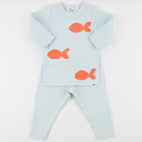 Oh Baby! Goldfish Coral 2 pc Set (Sky Blue)