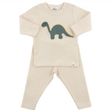 Oh Baby! Dino Forest Green 2pc Set (Natural)