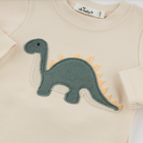 Oh Baby! Dino Forest Green 2pc Set (Natural)