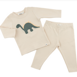 Oh Baby! Dino Forest Green 2pc Set (Natural)