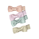 Lilies & Roses Baby Bows Pastel Shades Hair Clips (Mint, Soft Yellow, Peach, Pink)
