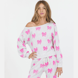 Vintage Havana All Over Bow Print Thermal Top and Pant