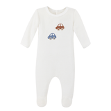 Coton Pom Pom Footie - Toy Cars (Ivory)