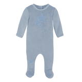 Coton PomPom Footie - Denim Stars (Forever Blue)