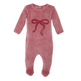 Coton PomPom Footie - Ribbon Bow (Watermelon)