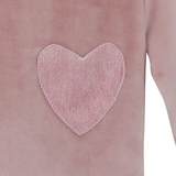 Coton PomPom Footie - Heart Pocket (Vintage Rose)