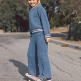 Feather 4 Arrow Dreamer Knit Top & Coziest Knit Pant Set (Blue)