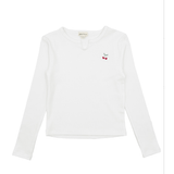 Feather 4 Arrow Hannah LS Ribbed Top (Ivory)