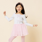 Petite Hailey Glitter Bows Dress (Silver)