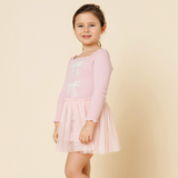 Petite Hailey Glitter Bows Dress (Pink)