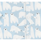 Petite Hailey Bamboo LS Zipper Closure Romper (Blue Bear)