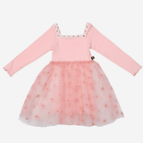 Petite Hailey Flower Lace Tutu Dress (Pink)