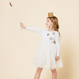 Petite Hailey Glitter Three Star (Gold) Tutu Dress