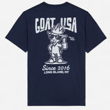 GOAT USA Thumbs Up T- Shirt: Navy