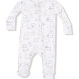 Angel Dear 2 Way Zipper Footie (Neutral Pups)