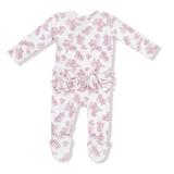 Angel Dear 2 Way Ruffle Zipper Footie (Countryside Coreopsis)