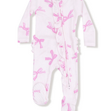 Angel Dear 2 Way Ruffle Zipper Footie (Pretty Bows)