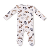 Angel Dear 2 Way Waffle Zipper Footie (Cozy Pups)