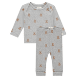 A Tiny Story Lt Gray Melange Tee &  Legging (Small Bears)