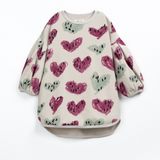 Play Up Printed Fleece Dress - Strawberry Heart