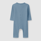 Snug Ribbed Jersey Romper (English Blue)