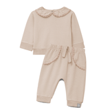 Snug Sweatshirt w/ Collar and Pant (pink)