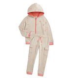 Appaman Cozy Raglan Hoodie and Jogger - Heather Oatmeal