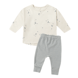 Quincy Mae Long Sleeve Tee (Moons) & Drawstring Pant Set