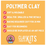 The Make Station DIY Polymer Clay Kit - Potted Panda