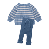 Li & Me Phillips Knit Stripe Sweater & Jacob Pant Set (Ocean)