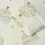 Rylee + Cru Organic Long Sleeve Pajama Set - Hanukkah (Ivory)
