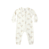 Rylee + Cru Organic Long John Pajamas - Hanukkah (Ivory)