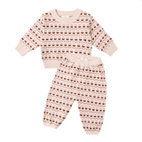 Rylee + Cru Knit Sweater & Pant Set - Ruby Hearts (Petal)
