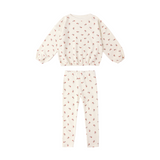 Rylee + Cru Spongey Knit Set - Ruby Ditsy  (Natural)