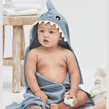 Elegant Baby Bath Wrap - Slate Baby Shark