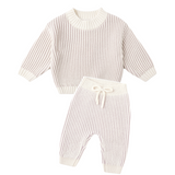Quincy Mae Relaxed Knit Sweater & Chunky Knit Pant (Lilac)