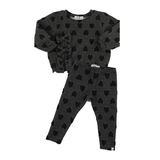Oh Baby! Pucker Hearts Chelsea Bows Sweatshirt & Pant Set