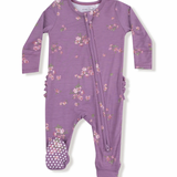 Angel Dear 2 Way Zipper Rufflle Back Footie - Woodsorrel