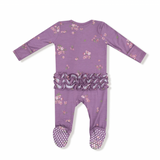 Angel Dear 2 Way Zipper Rufflle Back Footie - Woodsorrel