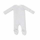 Angel Dear 2 Way Zipper Footie - Mineral Stripe Grey/White