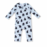 Angel Dear Waffle Uni Romper Black Bears Uni Romper