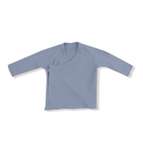 Angel Dear Waffle 2 Piece Long Sleeve Kimono Footed Pant - Light Bliue