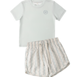 Rylee + Cru S/S Rashguard + Swim Trunk (Wave Stripe)