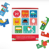 Petit Collage Spelling Puzzles Objects - Three & Four Letter Words