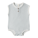 Quincy Mae Terry Cloth Romper (Sky)