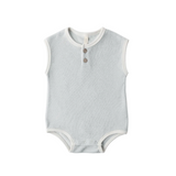 Quincy Mae Terry Cloth Romper (Sky)