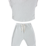QUINCY MAE Terry Tee + Pant Set Sky